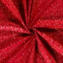Weihnachts - Stoff Goldene Weihnachtsbäume Rot