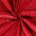 Weihnachts - Stoff Goldene Weihnachtsbäume Rot