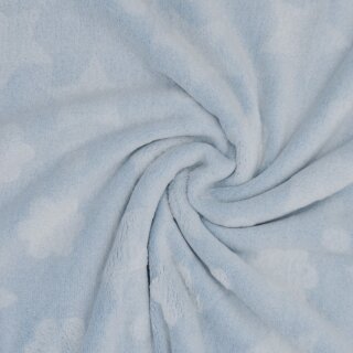 Pl&uuml;schfleece Baby Himmel Blau