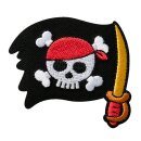 Applikation Piratenflagge mit Säbel