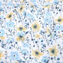 Baumwolldruck Wildblumen blau