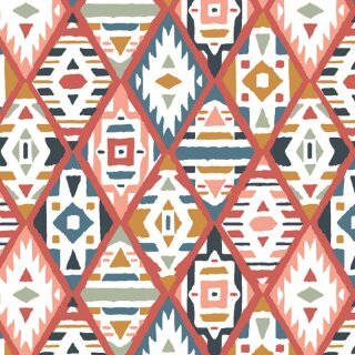 Baumwolldruck Inka Muster