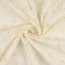 Baumwoll - Lochstickerei big Flowers creme