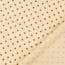 Baumwollnessel Vintage Dots beige