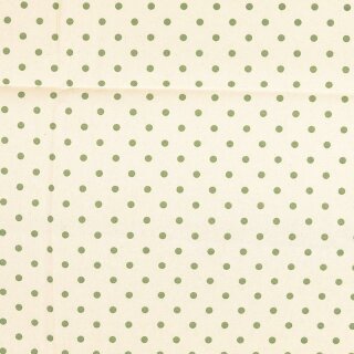 Baumwollnessel Vintage Dots grün