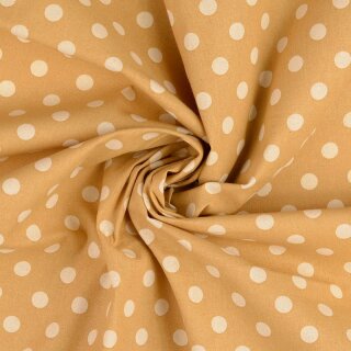 Baumwollnessel Vintage Polka-dots beige