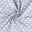 Baumwollnessel Vintage Polka-dots hellblau