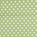 Baumwollnessel Vintage Polka-dots grün