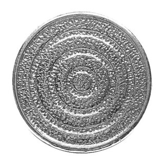 Metallknopf rund Zielscheibe silber