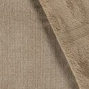 Strickstoff mit Fellabseite Minau braun-taupe