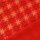 Weihnachts - Baumwollstoff goldene Schneeflocken auf rot