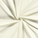 Weihnachts - Baumwollstoff kleine Sterne creme