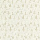 Weihnachts - Baumwollstoff Tannenwald creme