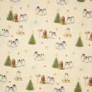 Weihnachts - Baumwollstoff Pinguine