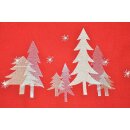 Weihnachtsmitteldecke bestickt Weihnachtsb&auml;ume
