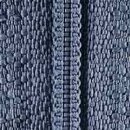 Reißverschluss nahtfein mit Kunststoffspirale grau-blau