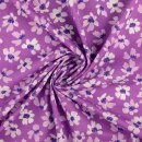 Baumwolldruck Frühlingsblüher lila