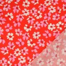 Baumwolldruck Frühlingsblüher rot