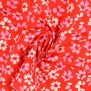 Baumwolldruck Frühlingsblüher rot