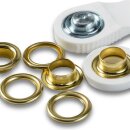&Ouml;sen mit Scheiben/ gold / 11 mm