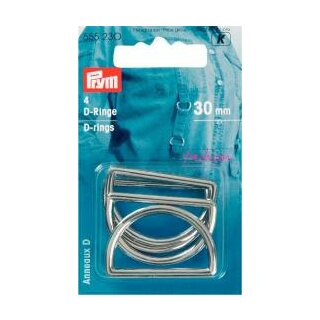 D-Ringe/ silber/ 30 mm