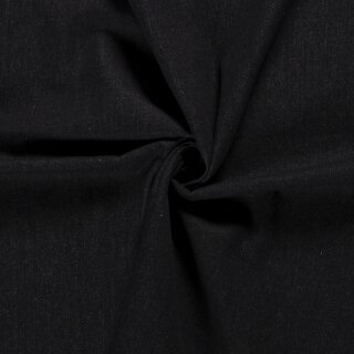 Jeans - Stoff uni 40 schwarz